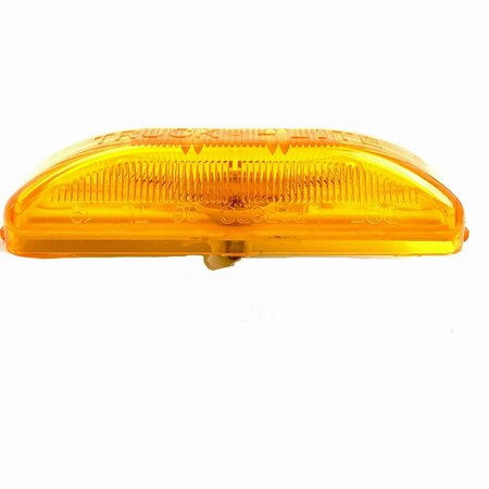 TRUCK-LITE Base Mount, Incandescent, Yellow Rectangular, 2 Bulb, Marker Clearance Light, PC, 19 Series Male 19200YP